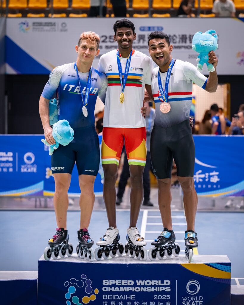 Anandkumar Velkumar and Krish Sharma Strike Double Gold in Skating