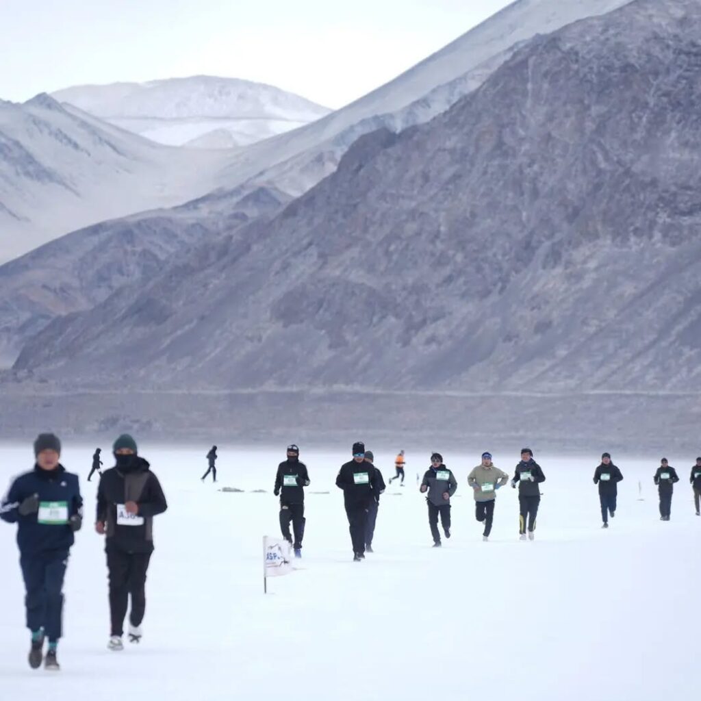 Ladakh hosts world’s highest frozen lake marathon
