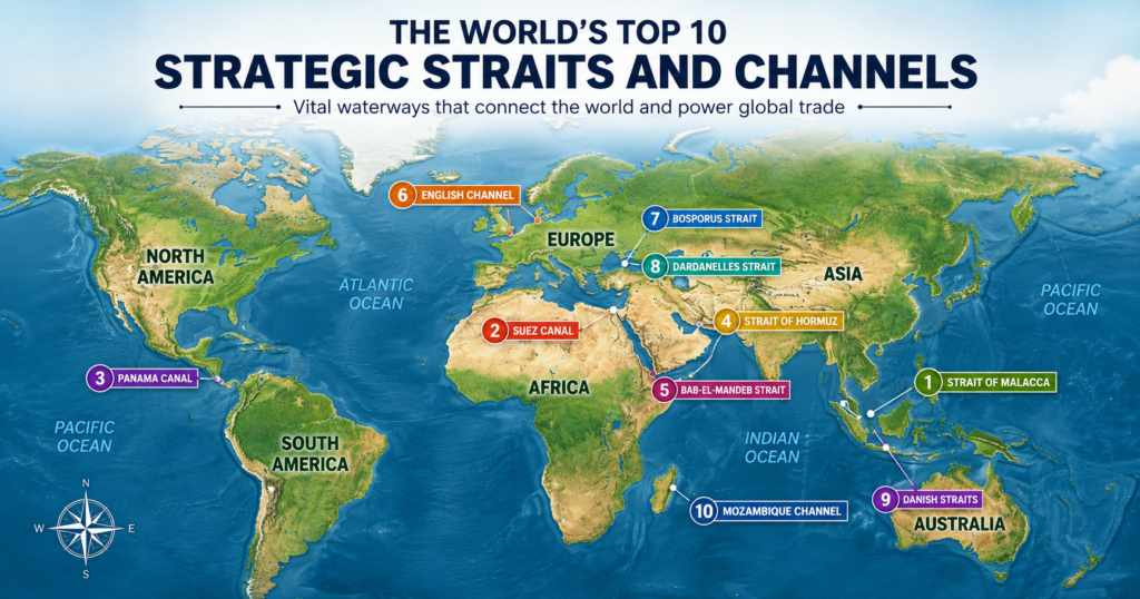 10 most critical strategic straits reshaping global trade