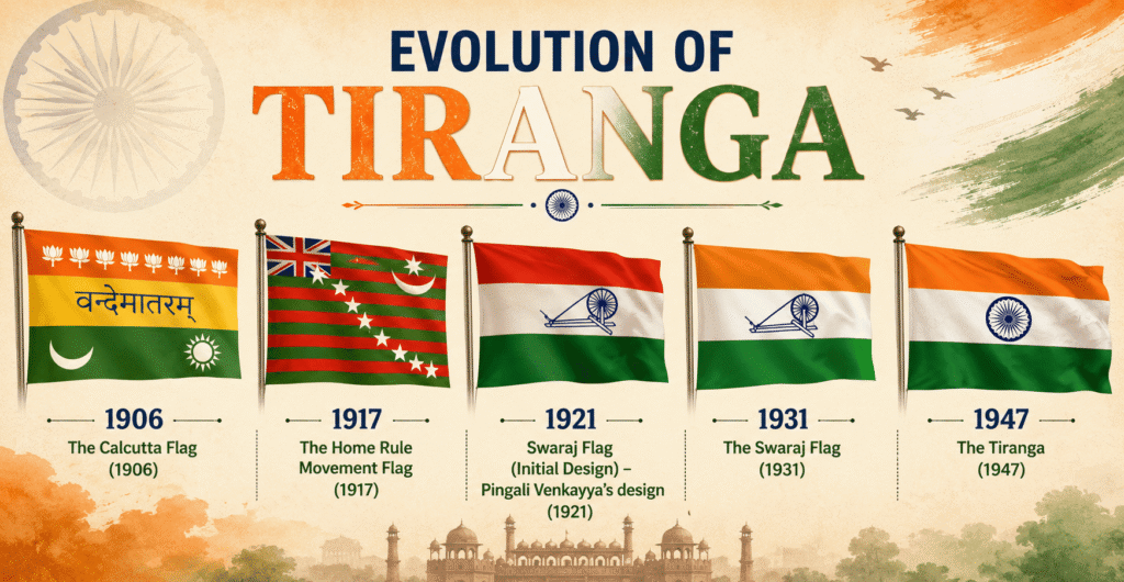 Evolution of India's Flag: From the Calcutta Flag to Tiranga