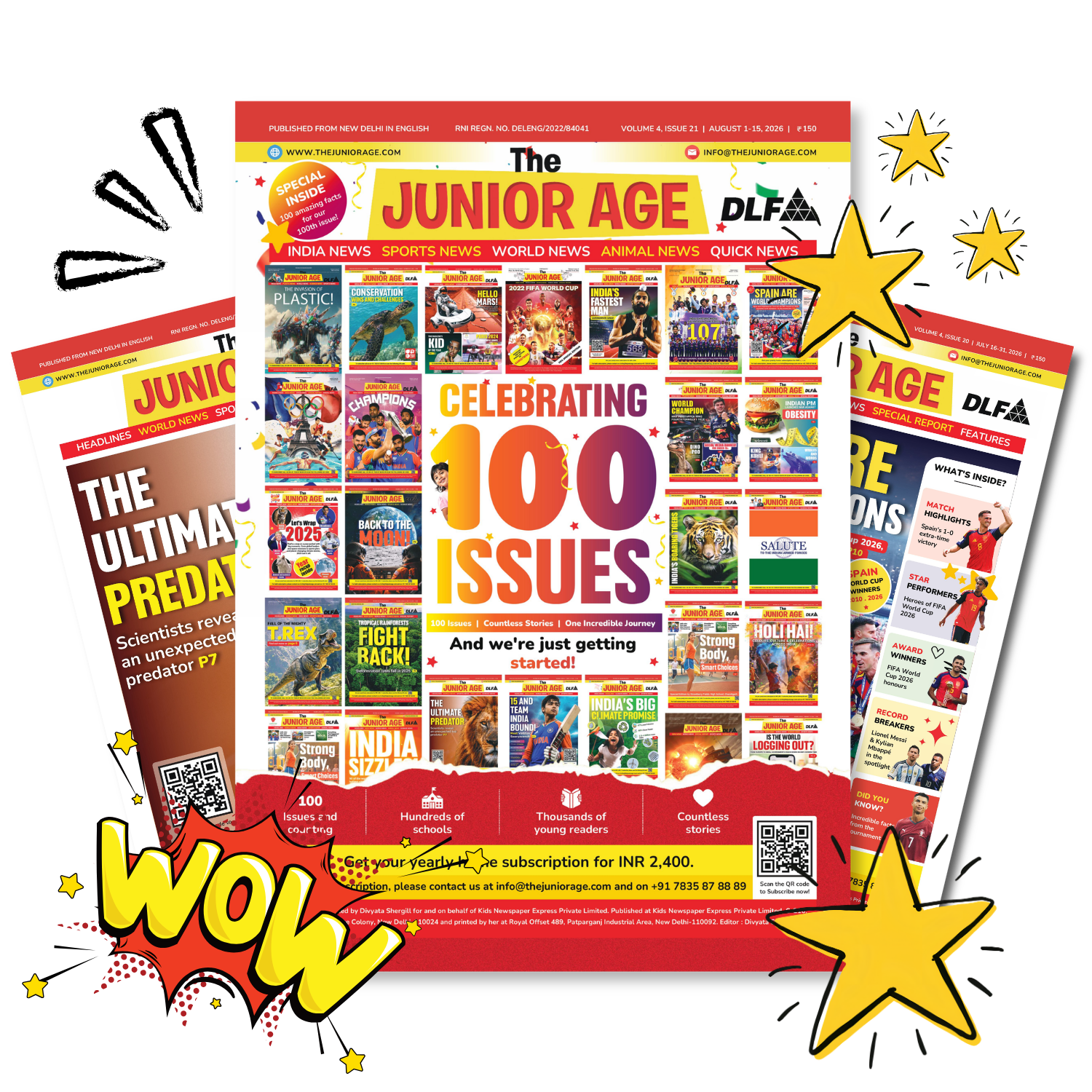 The Junior Age newspaper covers