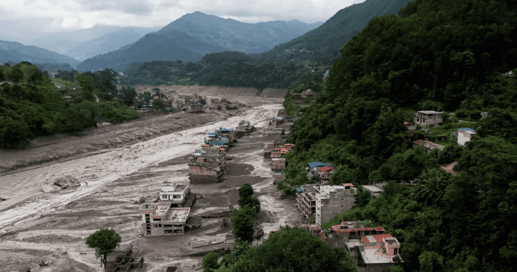 Glacier collapse triggers floods in Nepal and Tibet