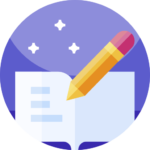 student writing