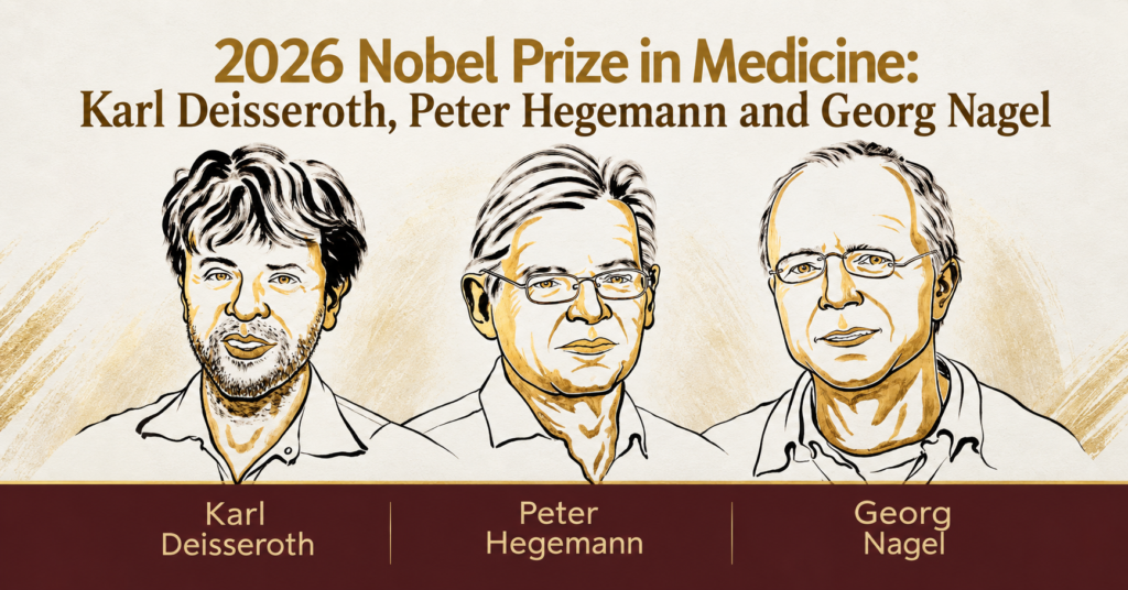 Karl Deisseroth, Peter Hegemann and Georg Nagel win 2026 Nobel Prize in Medicine